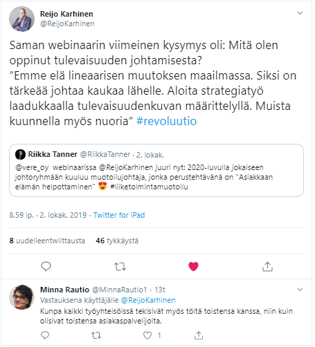 Vere Oy:n webinaarista sanottua